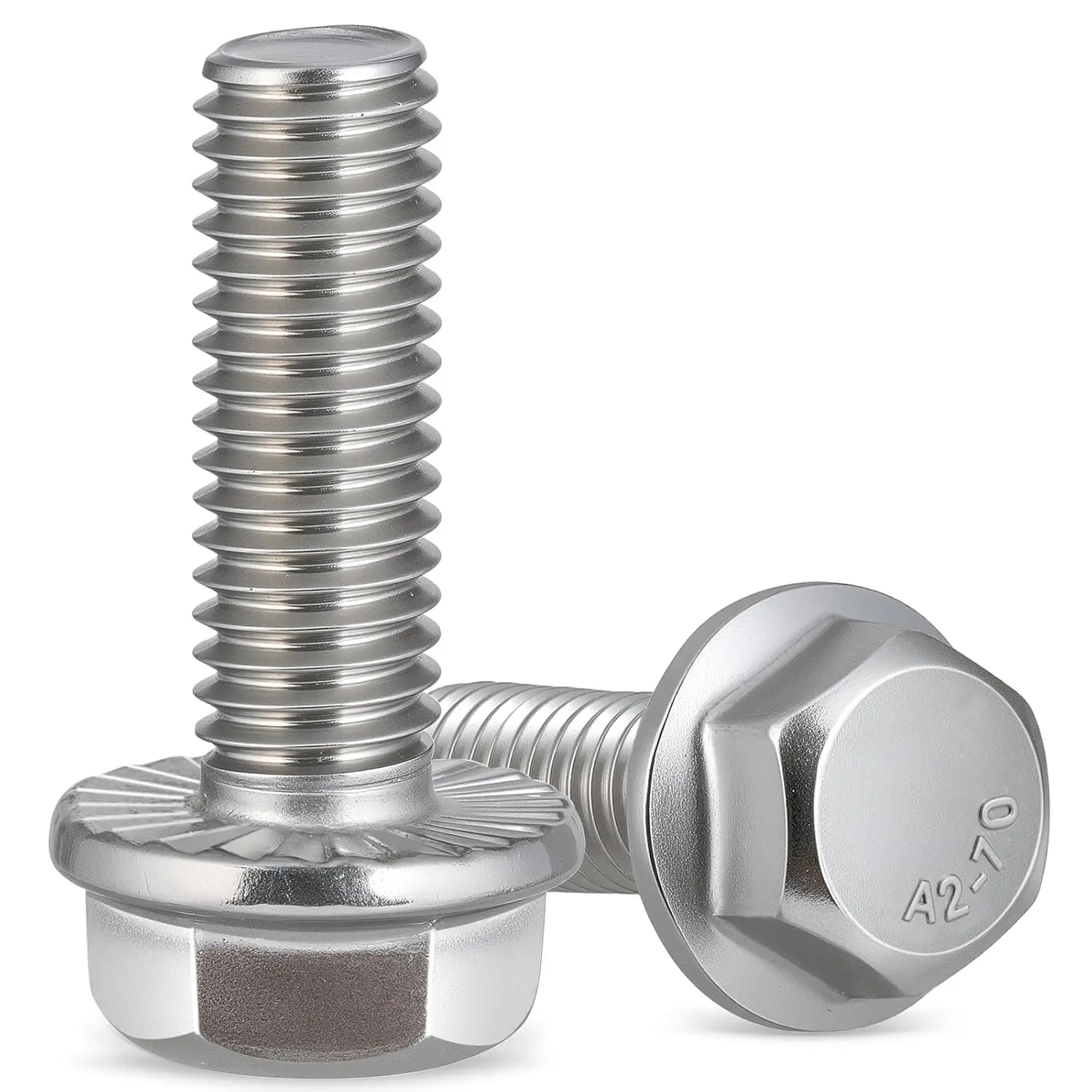 38 count M6-1.0 x 30mm Flanged Hex  ,External Flange Hex Drive Screws,304 Stainless Steel 18-8 Fully Threaded