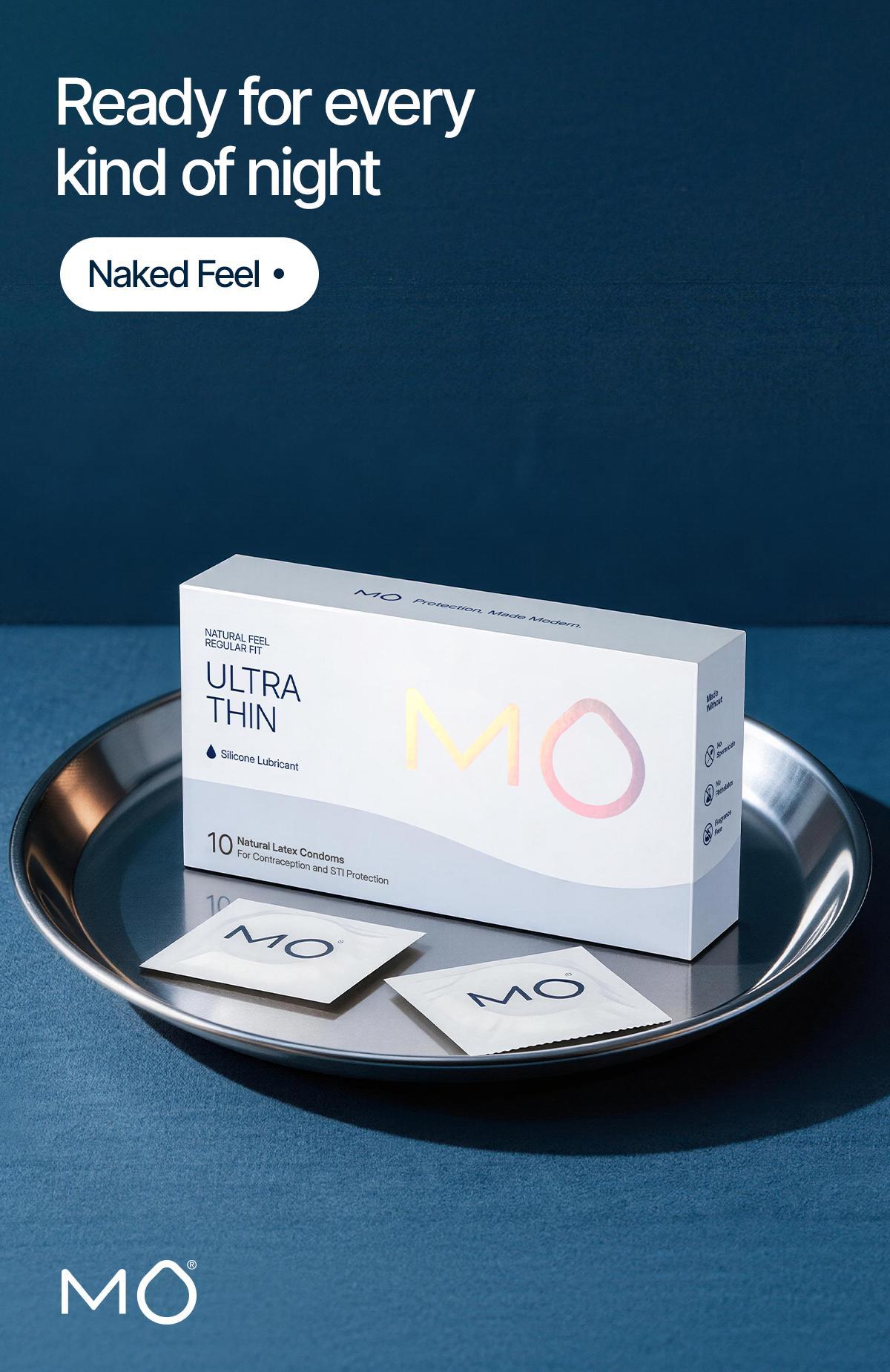 MO Natural Rubber Latex Condoms for Men, 10 Pieces Adult Contraceptives, 0.04mm Ultra-Thin, pH-Balanced for Sensitive Skin, Silicone Sensation, Skin-Like for Closer Intimacy, Prop 65 Safe, Moves with the Body,Shopping Deals, Free 3 Day Shipping,SohoChic,,