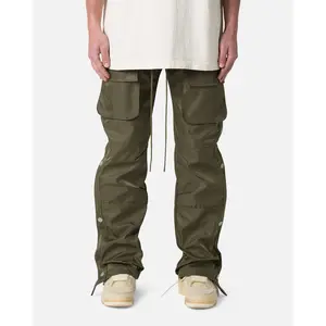 MNML Snap Front Cargo Pants Olive
