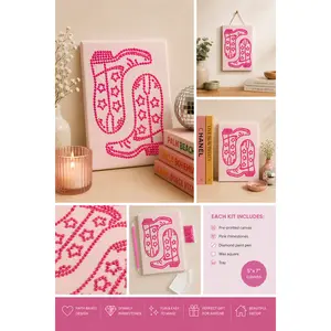 Cowboy Boots 5x7 Bedazzle Kit