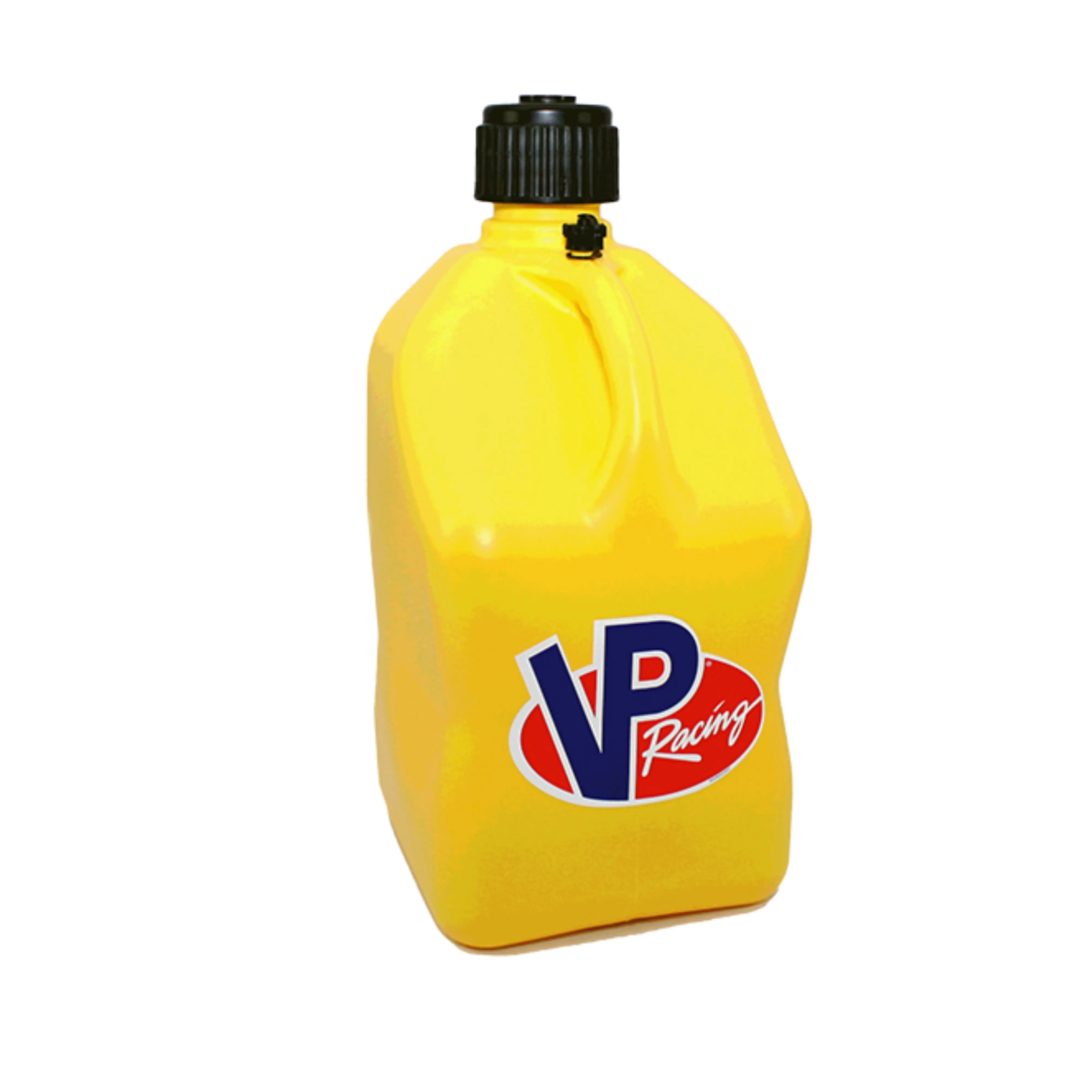 VP RACING 5.5 Gal Durable HDPE Plastic Racing Jug, Yellow Motorsports Petrol Can with Hose Adapters for Off-Road Cars, Racing Fuel Storage