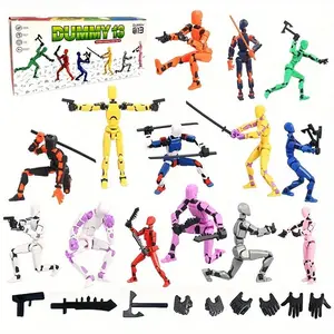 Flexible Joints Action Figure Toy, Articulating Figures, 6 Boxes/set Creative Assembly Models Toy, Puppet Toys for Home Decor, Birthday Gifts