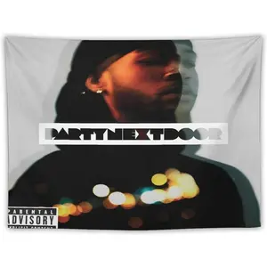 Rapper Party-NextDoor R&B Rap Hip Hop Singer P1 Music Album Cover Tapestry flag Wall Art Tapestry Print Paint Artworks Modern Decor Bedroom Tapestries 30"x40"Artistic style Festival giftshome decoration Hanging Curtain