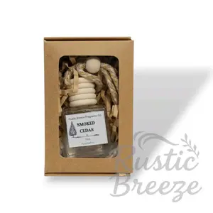 Smoked Cedar Car Diffuser 10 ml | Hanging Cedarwood Car Freshener | Handcrafted Car Fragrance Woody Aromatic