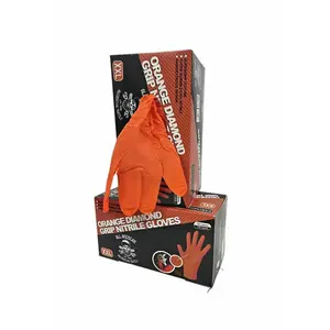 Orange A3Supply Diamond Grip Nitrile 8MIL. Glove, 1000count, XX-Large