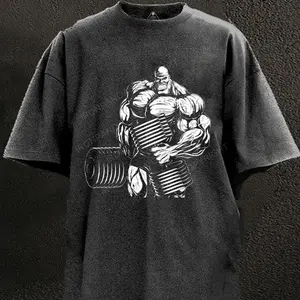 Anabol Washed Gym Shirt for Him, Motivated Gym T-shirt, Fitness gift for Workout Enthusiasts, Weightlifters, Bodybuilding Shirt, Pump Cover Gym Tee for Men Women