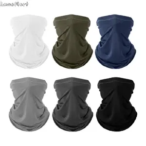 6 Pieces Summer UV Protection Cooling Neck Gaiter Face Clothing Neck Gaiter Mask Scarf Sunscreen Breathable Bandana