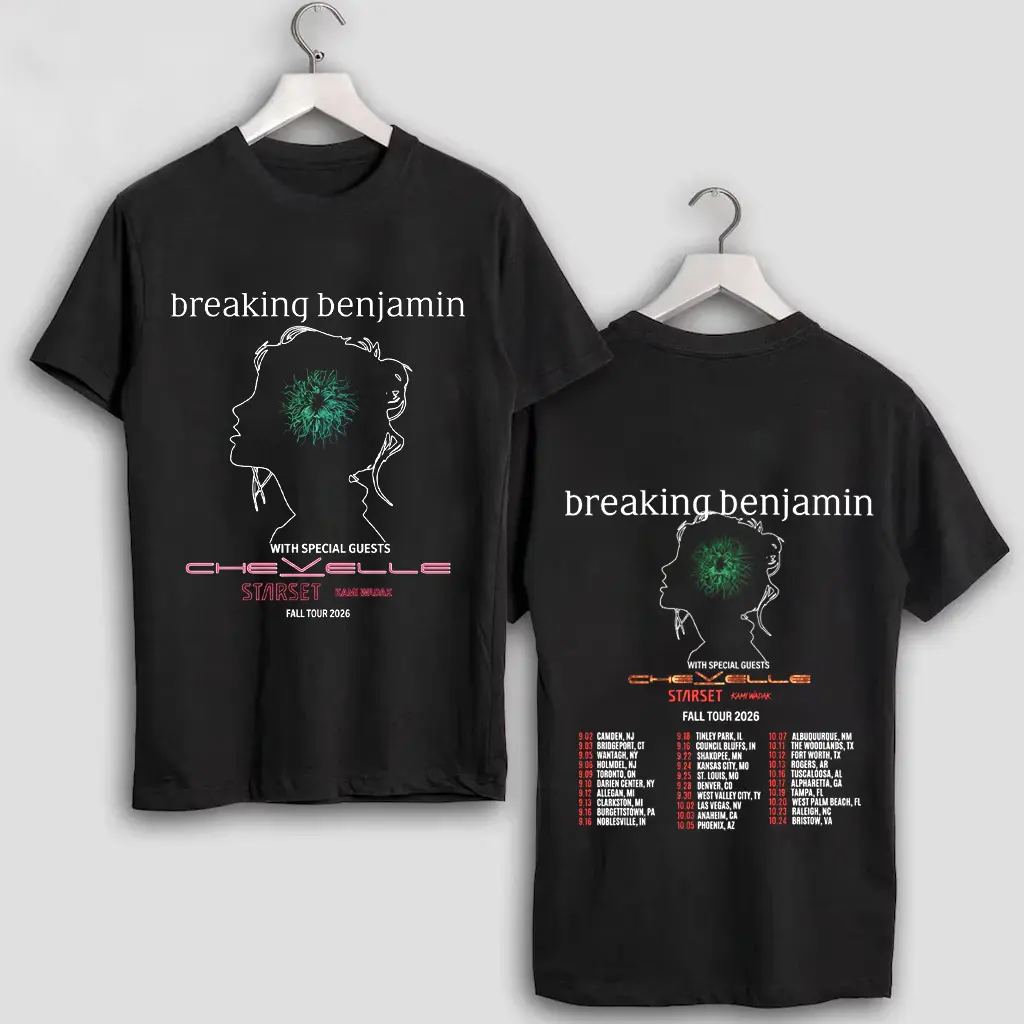 Breaking Benjamin Tour 2026 Breath Music Lover Graphic Unisex T Shirt HY5182