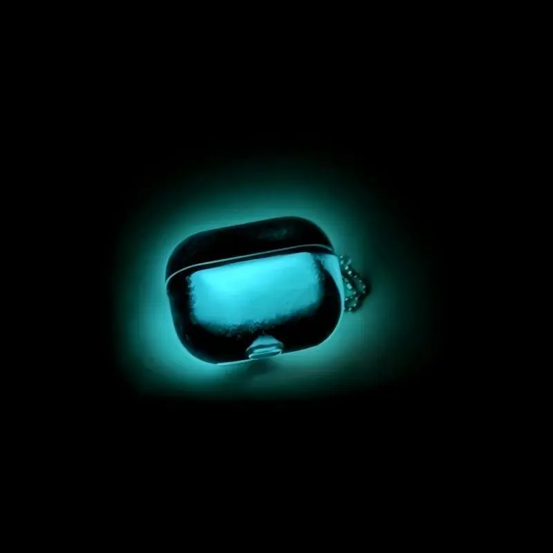 Black Base Glow-In-The-Dark Sand Effect Earphone Case, Anti-Drop Protective Shell, Fun Multi-Color Options, for AirPods 1 AirPods2 AirPods 3 AirPods 3 Pro AirPods 4, Single Case No Earphones Included, Headphone Accessories, Protection