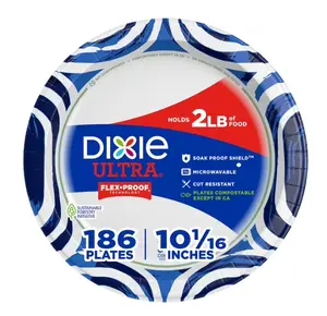 Ultra Heavyweight Dinner Paper Plates, 10", 186 ct.