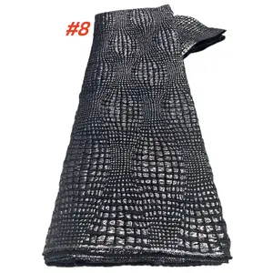 High-Quality African Brocade Fabric, Lace Wedding Dress Material, French Satin Embroidered Cloth for Sewing