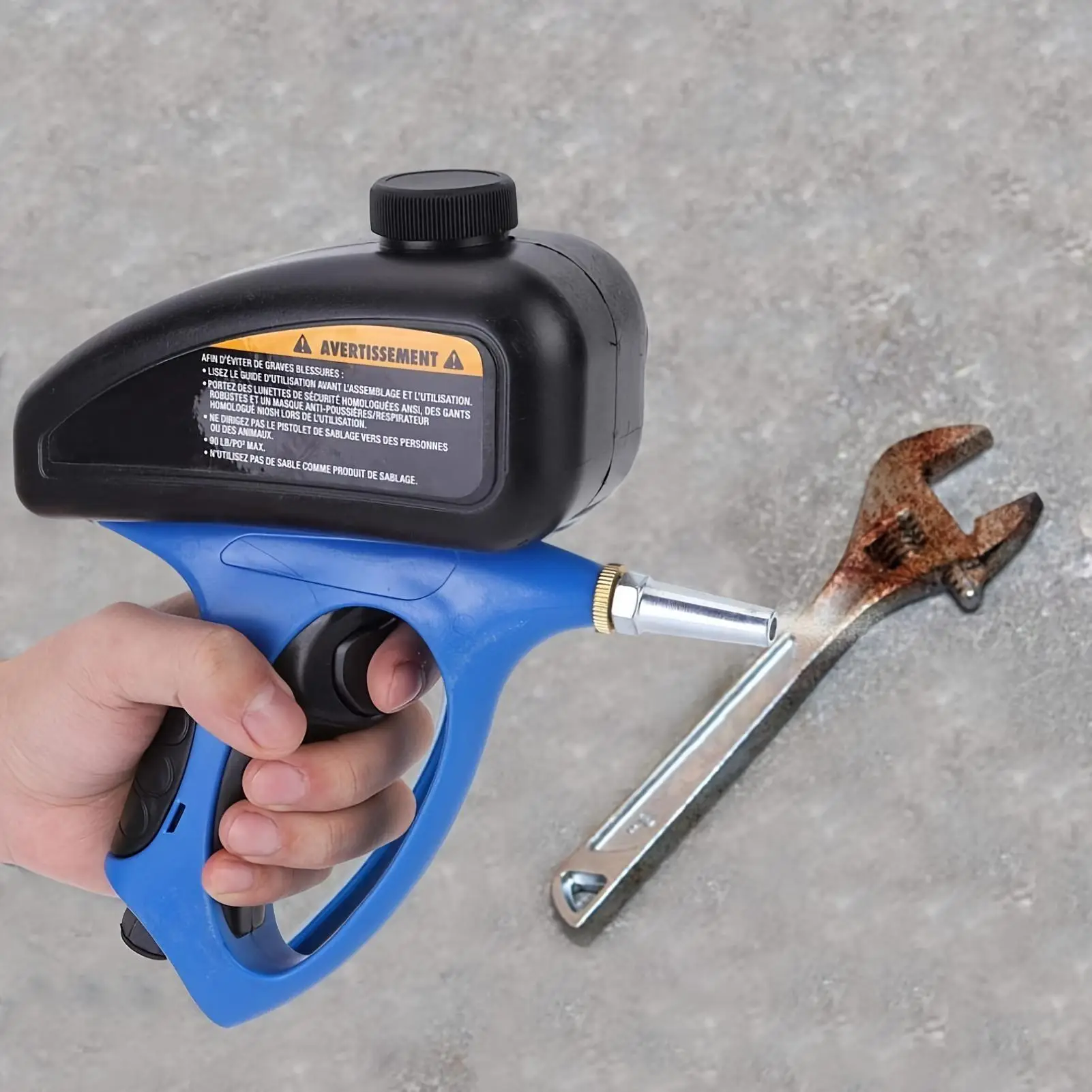 Pneumatic Sandblasting Gun, Multipurpose Powerful Pneumatic Sandblasting Gun for Rust Removal and DIY Projects, Ideal for Metal, Glass, and Auto Repai