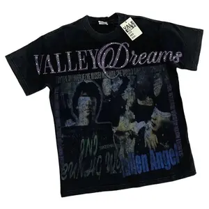 VALLEY Short Sleeve T-shirts Retro Old Streetwear Men Women Couples Movie Poster Character Print Hot Vale Top Tee Womenswear Clothes	