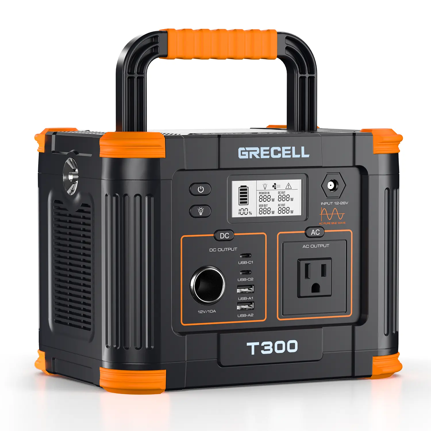 300W 231Wh Portable Solar Generator Backup Battery Power Station, Single Unit Or Solar Combo Available, Combo Components Ship Separately For Outdoor Camping, RV Trips & Household Power Emergencies