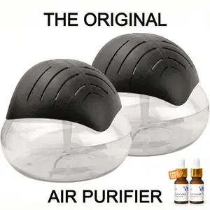 2 Packs Air Purifiers with LED Lights for Bedroom, Humidifier Room Appliances, Water Filter Air Purifier for Home, Aroma Diffuser with LED Lights