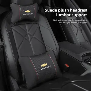 Car Headrest/Lumbar Support Auto Neck Pillow Waist Cushion For Chevrolet Corvette Montana TrailBlazer Silverado Traverse Camaro Suburban Equinox Bolt Cruze Malibu Colorado Trax SS Spark Captiva Onix Spin Impala Cobalt