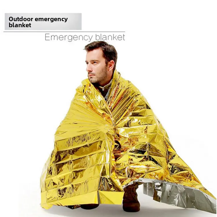 Unisex Lightweight Foldable Compact Earthquake Emergency Survival Supplies Thermal Insulation Blanket (140x210cm) for Camping Hiking Safety