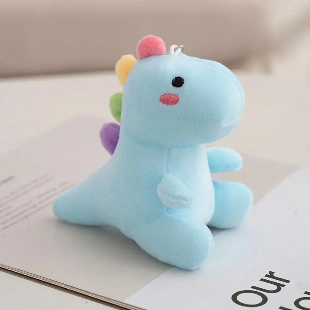 Kawaii 12cm Dinosaur Plush Doll Toys Pendant Cute Multipurpose Plush Toys Keychain Portable Stuffed Doll Keyring Backpack