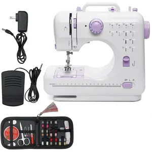 Small Sewing Machine with 12-in Stitches & Night Light & Foot Pedal, Perfect for Beginner, Kids, Tailors, DIY Projects, Sewing Lover