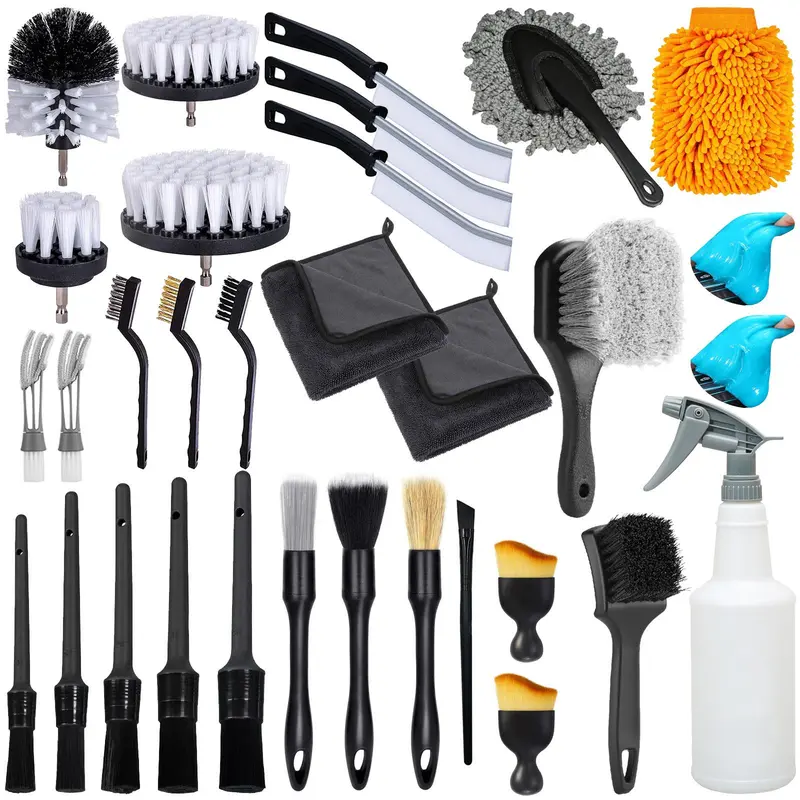 Car Detail Brush Set, Multifunctional Car Cleaning Tool Set, Car Wash Accessory, Car Cleaning Supplies, Car Detailing Tools, Car Detailing Accessories, Car Detailing Brushes, Car Wash Kit, Car Detailing Products, Auto Detailing Supplies