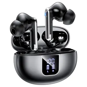 Wireless Earbuds Bluetooth Headphones Support 175 languages No Subscription, 35H Playtime Ear Buds with Mic, LED Digital Display Charging Case, Waterproof, Deep Bass Stereo, in-Ear Earphone for iPhone Andriod Phone