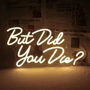 But Did you Die Neon Sign, Personalized Letter Wall Mount Lamp, Warm White LED Light Neon, Suitable for Gyms, Yoga Studios, Bars, Rock Music, Concerts, Talk Shows, Parties, Atmosphere, Special Gifts