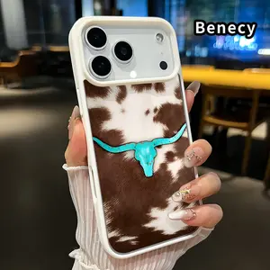 Magnetic Phone Case Supports Wireless Charging for iPhone 17 16  Pro Max Plus 15 14 13 12 11 Air E Cowhide Turquoise Skull Pattern Non-Yellowing Shockproof Soft Silicone Transparent Acrylic Cover