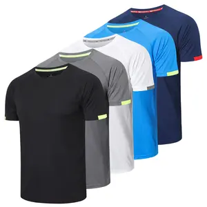 5/10 Pack Mens Short Sleeve Crew Neck Gym T Shirt Running Tops Mens Breathable Moisture Wicking Active Workout Shirts Casual Plain Quick Drying Shirts