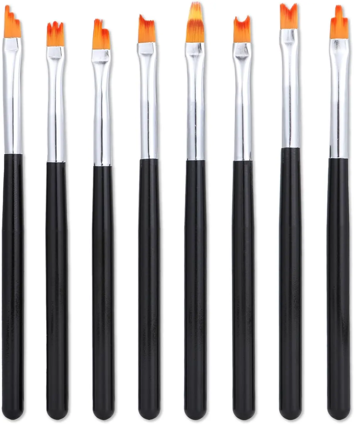 8 Pcs Paint Brush Set-Watercolor Acrylic Oil Paint Brushes with Detail, Professional Paintbrush Kit for Artist, Nail Art, Face Painting Short Handle, Easy-Clean Nylon Brushes