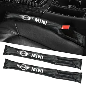 Mini Logo Car Seat Gap Plugs, High-End Leather Anti-Leak Pads, Prevents Phone and Coin Drop, Fits Mini Cooper One S Jcw Countryman Clubman