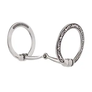 Weaver Leather Floral Ring Snaffle Bit - Engraved Show Snaffle