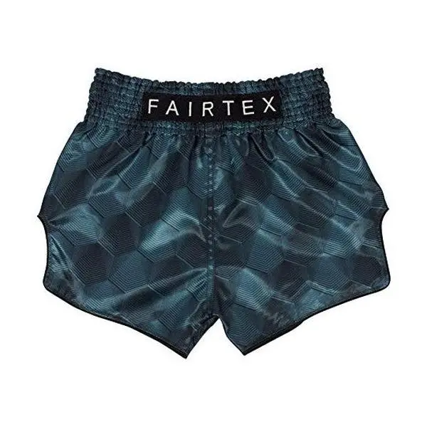 Fairtex BS1902 Stealth Grayish Green Slim Cut Muay Thai Boxing Short, Elastic Waistband, Muay Thai Design, Satin Material, Slim Fit Shorts