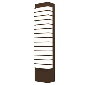 21" Tawa Modern Rectilinear LED Sconce with White Acrylic Diffuser and Rectangular Ribs