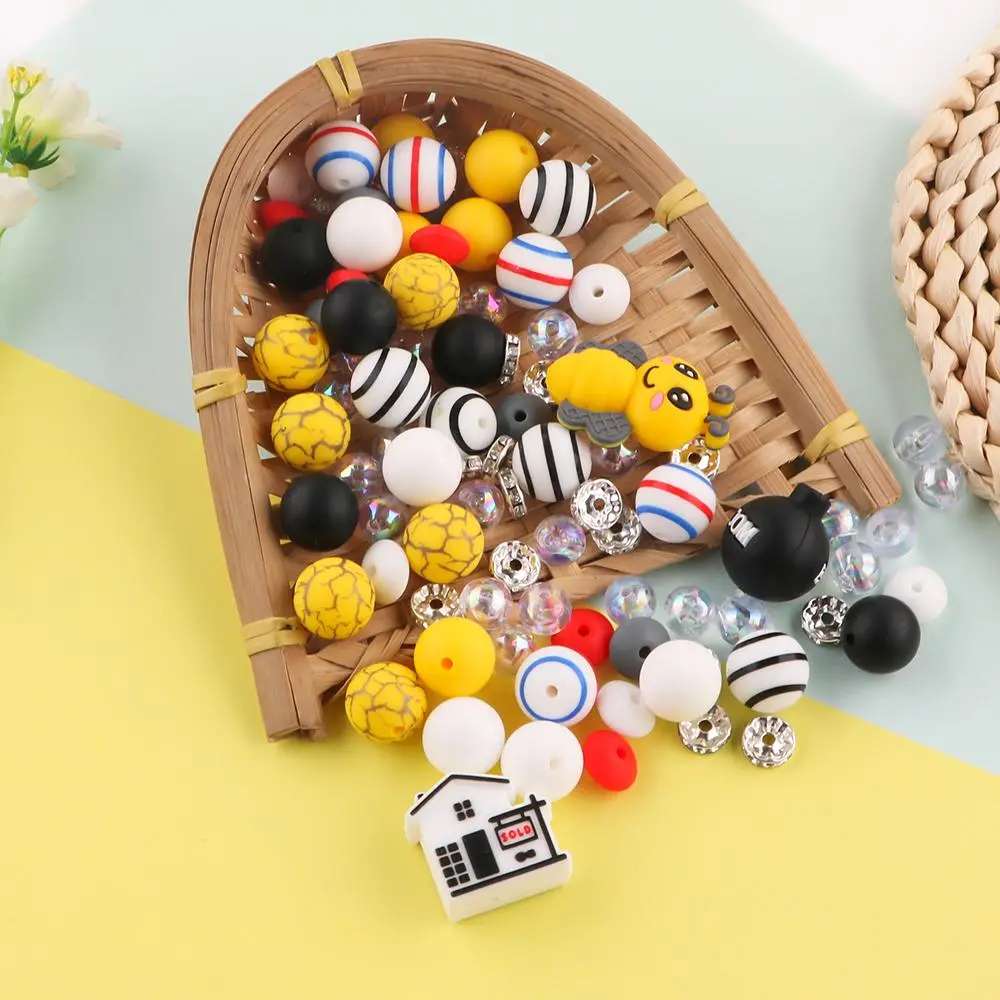 3D Animal Design Silicone Beads, Acrylic Beads, Customizable Beads, 31pcs/set DIY Beading Kit, Mixed Beads Kit, DIY Jewelry Making Supplies for Bracelet Necklace Earrings Pendant