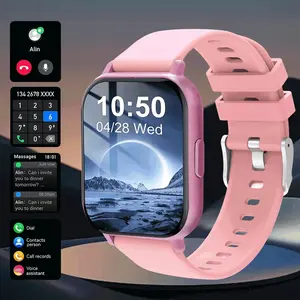 Smart Watch with 1.81-Inch HD Display – Wireless Calling/Dialing, Alarm/Message Notifications, Fitness Tracking, Music Control. Unisex Design, Compatible with Android & iphone