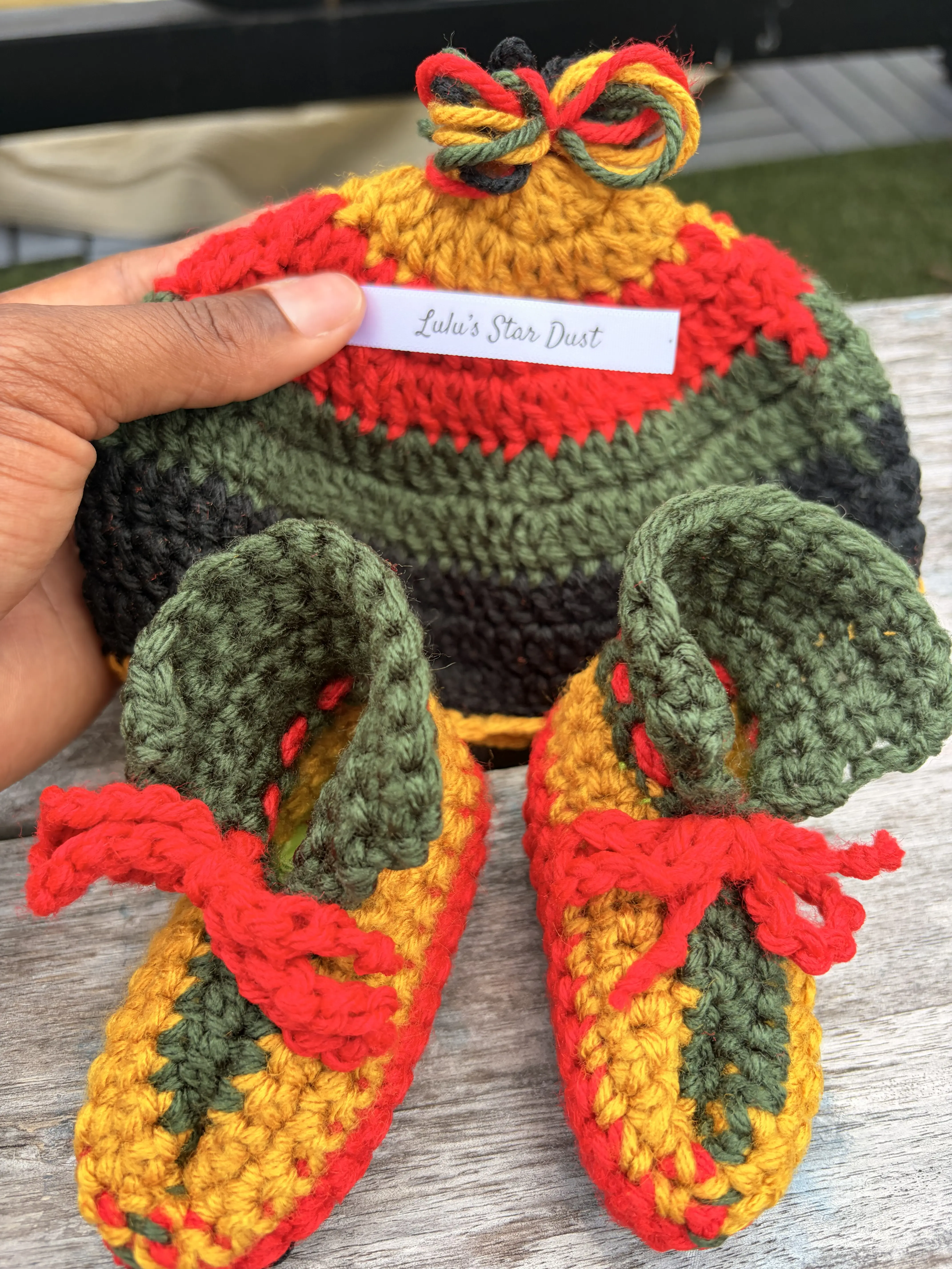 Crochet Baby beanie and booties
