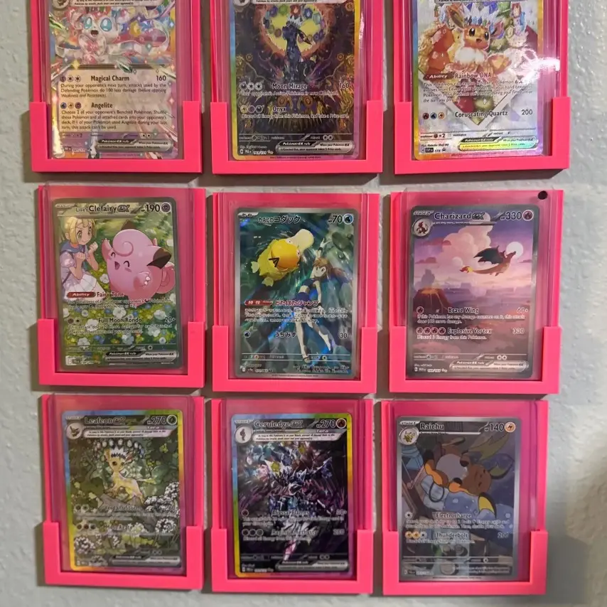Trading card wall display mount | pokemon | magic the gathering | yugio | baseball | floating card wall display