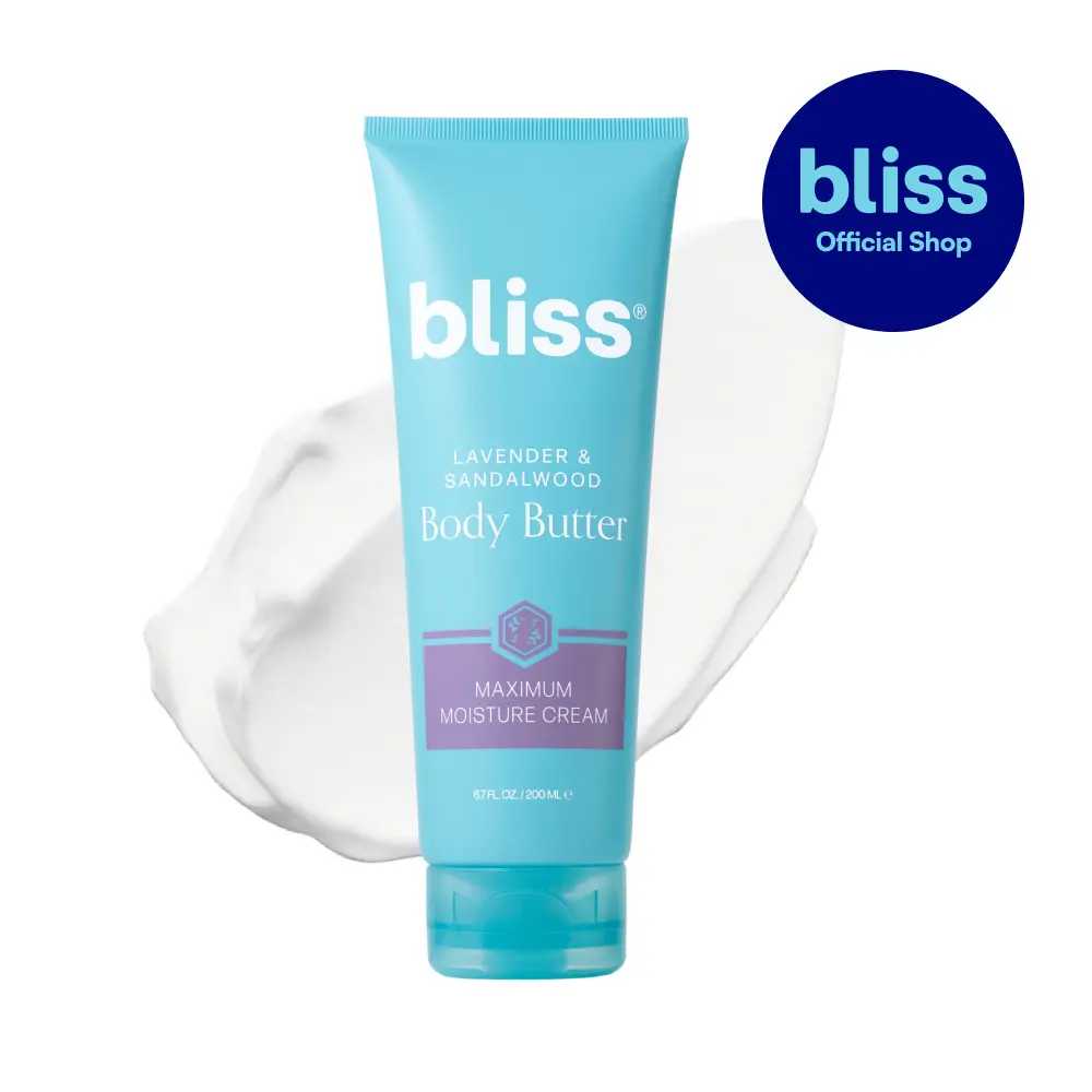 Bliss Body Butter - Lavender and Sandalwood - Maximum Moisture Cream - 6.7 Fl Oz - Body Lotion for Dry Skin - Long-Lasting Moisturizer for Women & Men - Vegan and Cruelty-Free