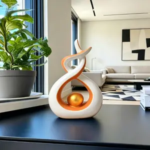 Modern Luxury Abstract Art Decorative Ball, Creative Living Room Entryway TV Stand Ornament, Simple Home Soft Furnishing Craft