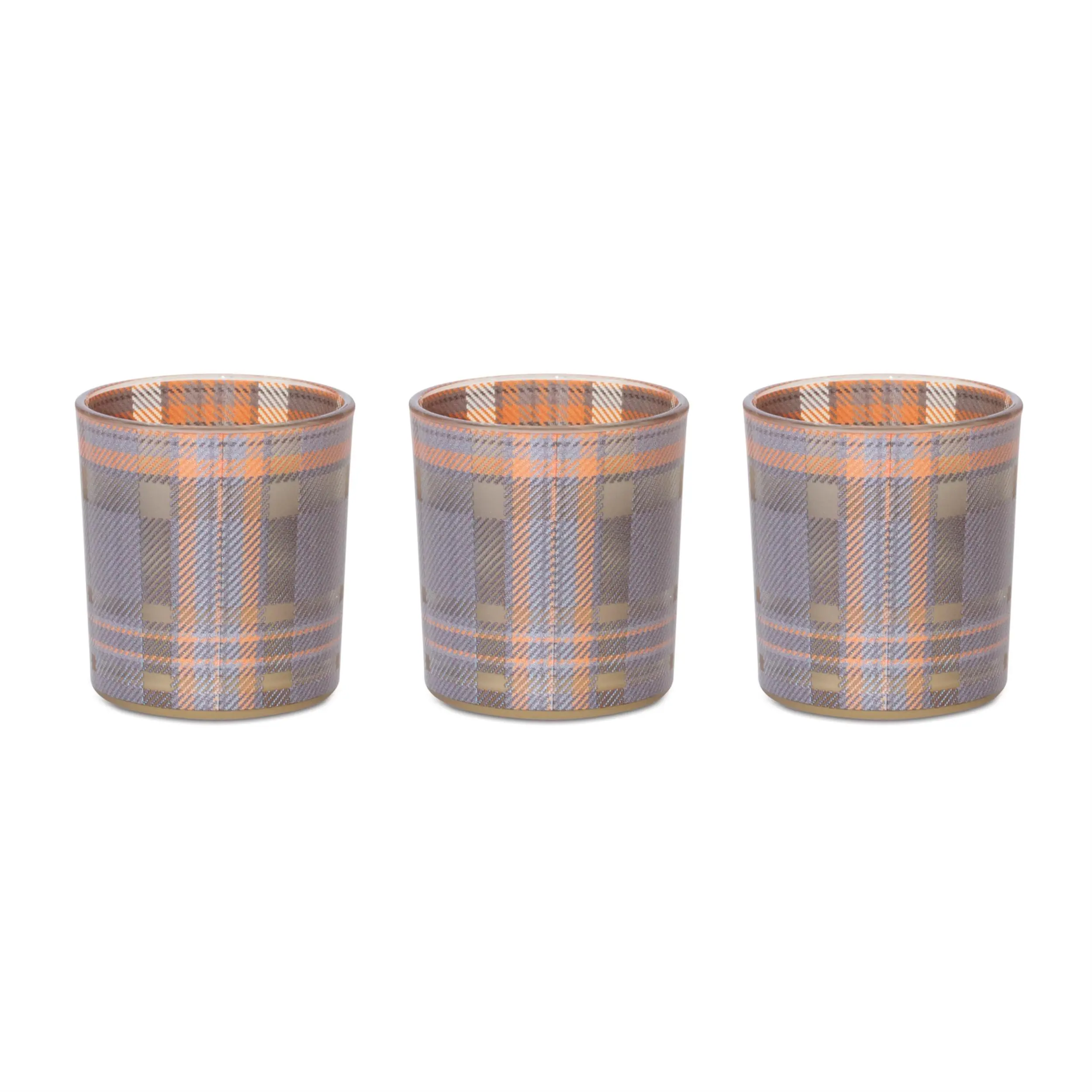 Harvest Glass Votive Holders (Set of 3)