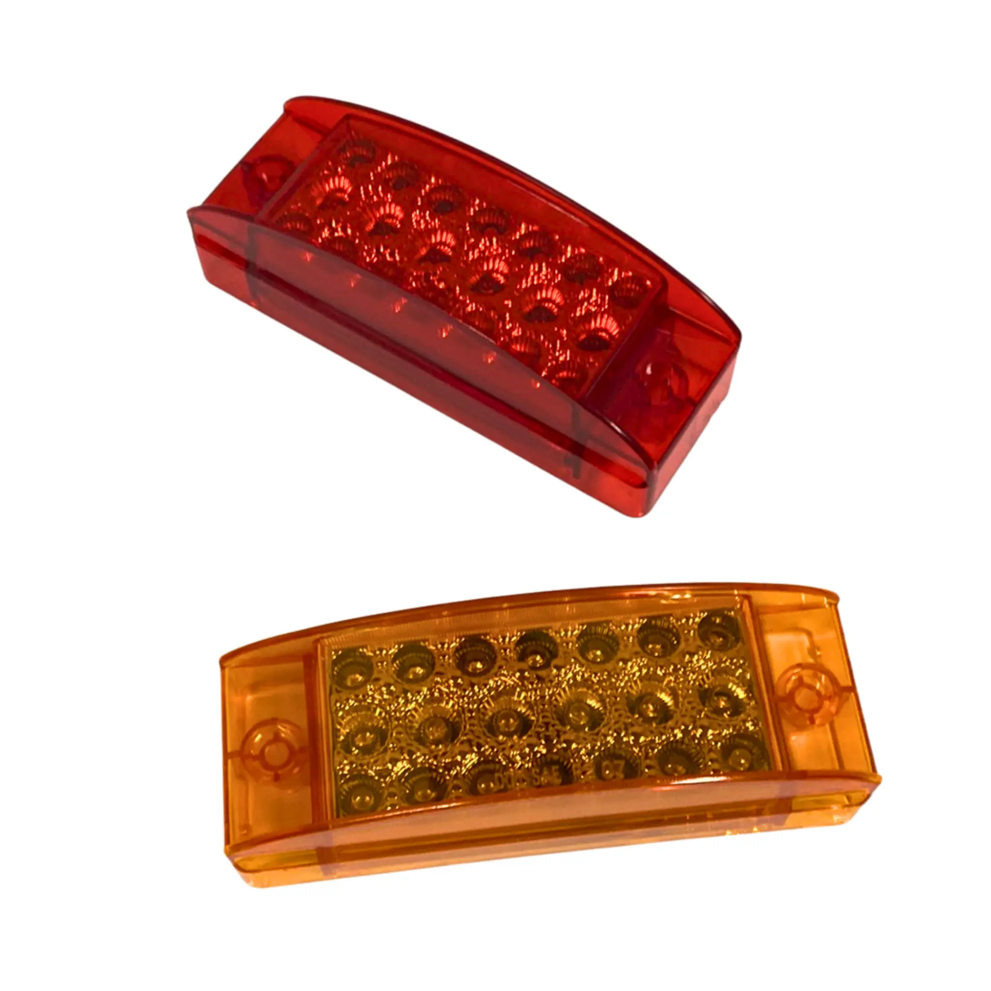 Trux Accessories 2x6 Inch Rectangle Polycarbonate Clearance LED Light, 20 Diodes, Consistent Brightness for Semi Trucks & Commercial Vehicles