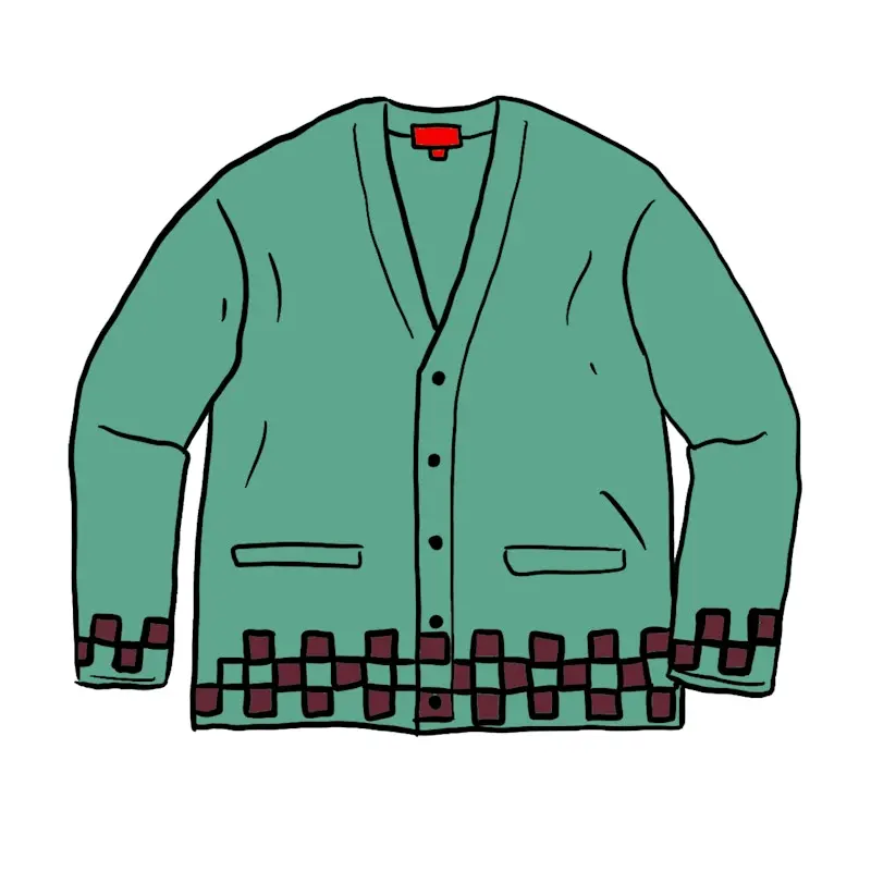 Supreme Brushed Checkerboard Cardigan Mint (men) by StockX