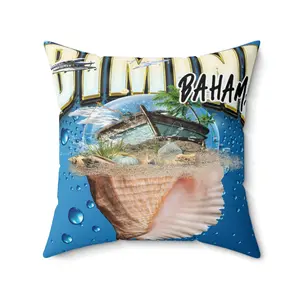 Bimini Conch Shell Spun Polyester Square Pillow