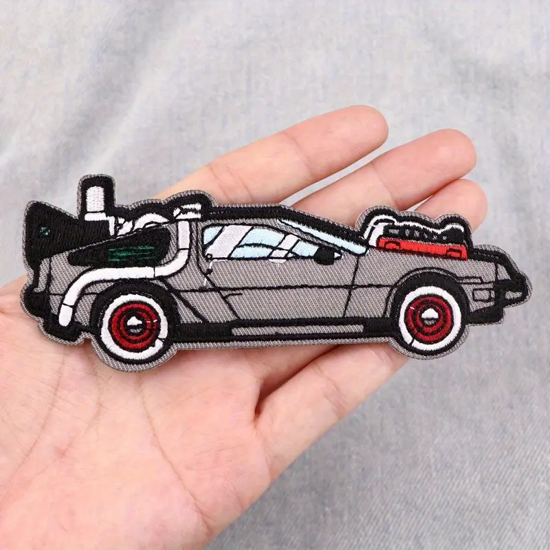 Applique Patches Sci-Fi Cartoon Car Embroidered Themed Iron on Stickers for DIY T-shirt Clothing Mask, Jeans, Backpack, Hats, Pillow Washable Heat Transfer Stickers