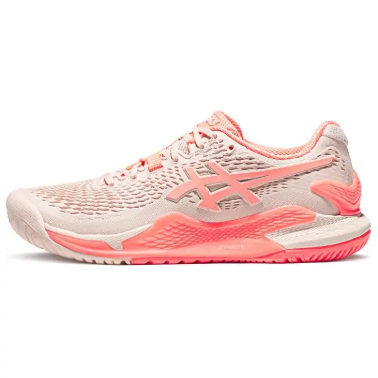 ASICS GEL Resolution 9 Pearl Pink Sun Coral Comfort Low Top Women's Sneakers 1042A208-700