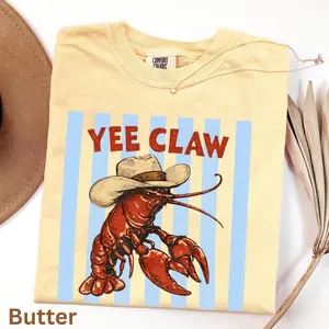 Comfort Colors Lobster T-Shirt, Western Crawfish T-Shirt, Funny Southern Tee, Lobster Lover T-Shirt, Sarcastic Gift, Funny Country T-Shirt, Sassy Shirts