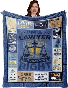 Lawyer Gifts for Women/Men Blanket 60"X50", Gifts for Lawyers, Law School Gifts, Lawyer Graduation Gifts, Male/Female Lawyer Gifts, Attorney Gifts,Future Lawyer Gifts,Birthday Gifts for Lawyer