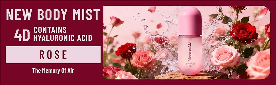 4D Rose Body Spray for Women, Long Lasting Floral Fragrance Mist, Paraben & Phthalate Free, Lightweight Non-Sticky Daily Perfume, Skin Safe Romantic Feminine Scent, Travel Size 3.38 fl oz 100ml