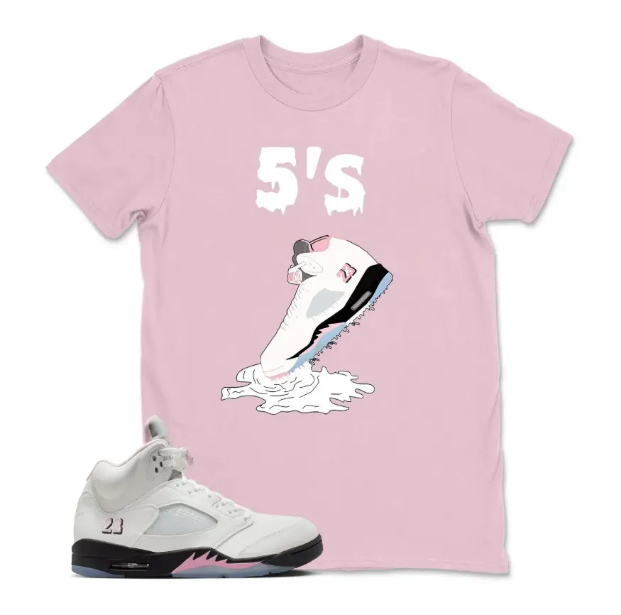 AJ 5 Medium Soft Pink 35th Anniversary Shirt, Pink Shirt, Shirt To Match AJ 5 Soft Pink, 100% Cotton, Unisex Top, Crew Neck Comfortable Short Sleeve Tee