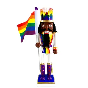 Pride Christmas Decorations Nutcracker Figurine - African American